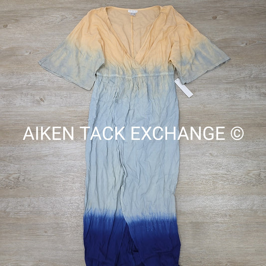 Venus Short Sleeve Ombre Long Dress, Size Small