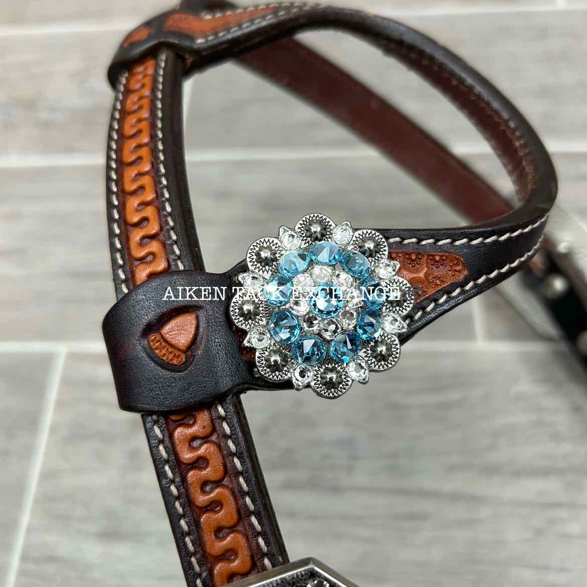 One Ear Western Headstall with Bling