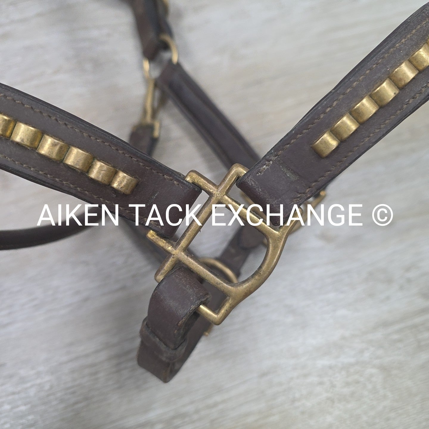 BARGAIN BUNDLE: 2 Leather Halters, Brown, Size Full