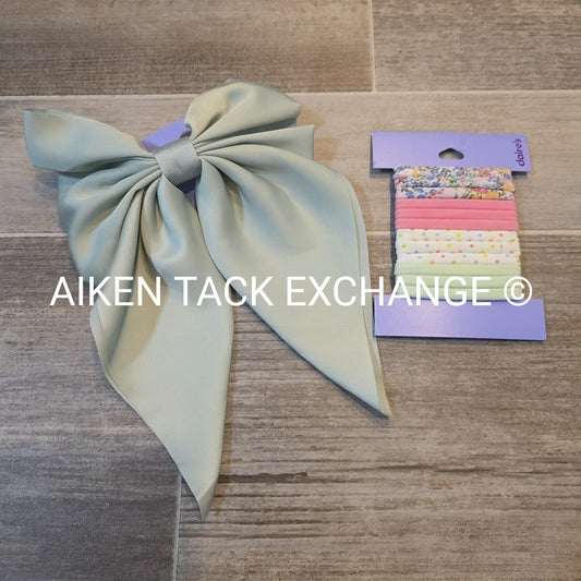 Claire's Hair Bundle - 1 Hair Tie Set + 1 Hair Clip