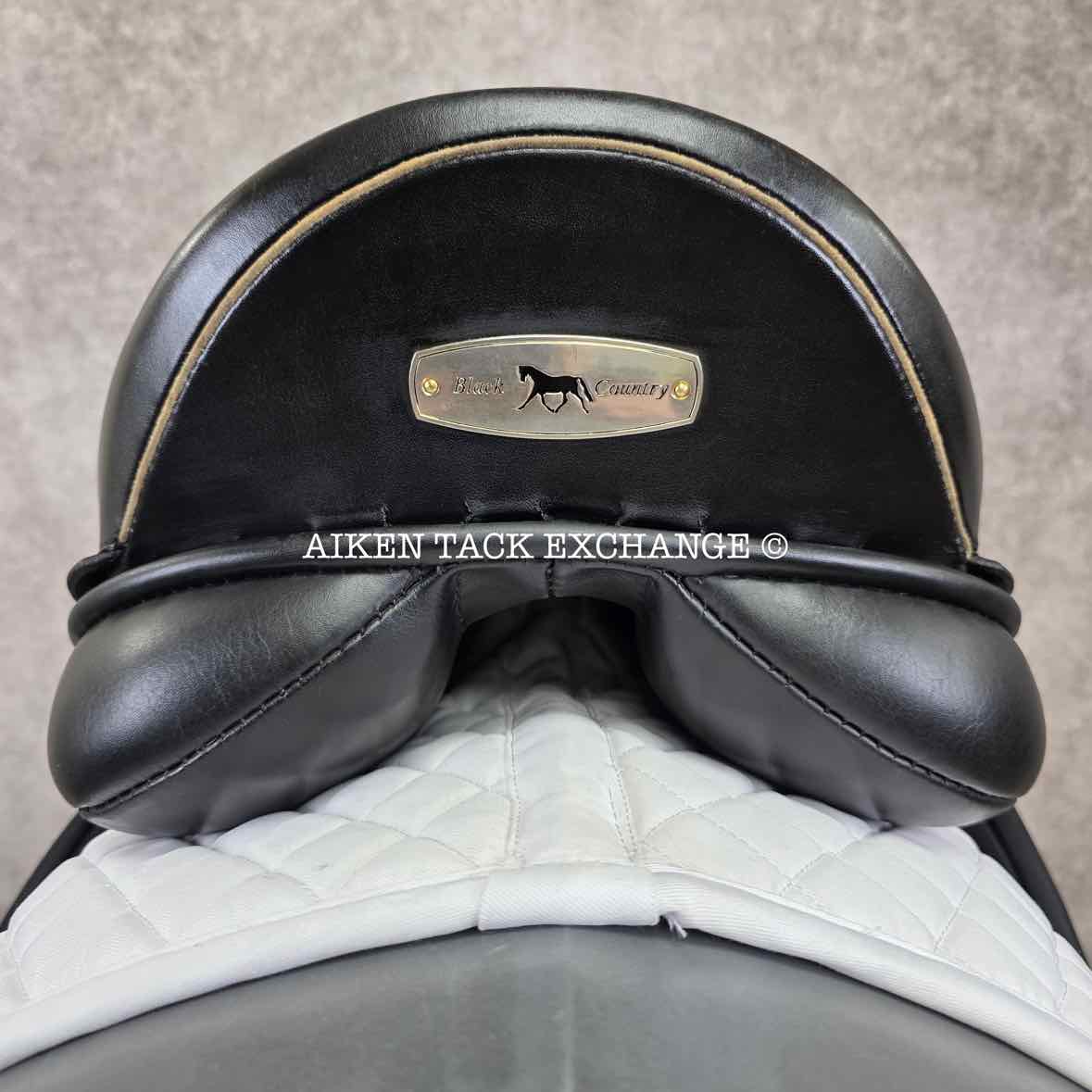 2007 Black Country Eloquence Dressage Saddle, 17.5" Seat, Medium Wide Tree, Wool Flocked Panels