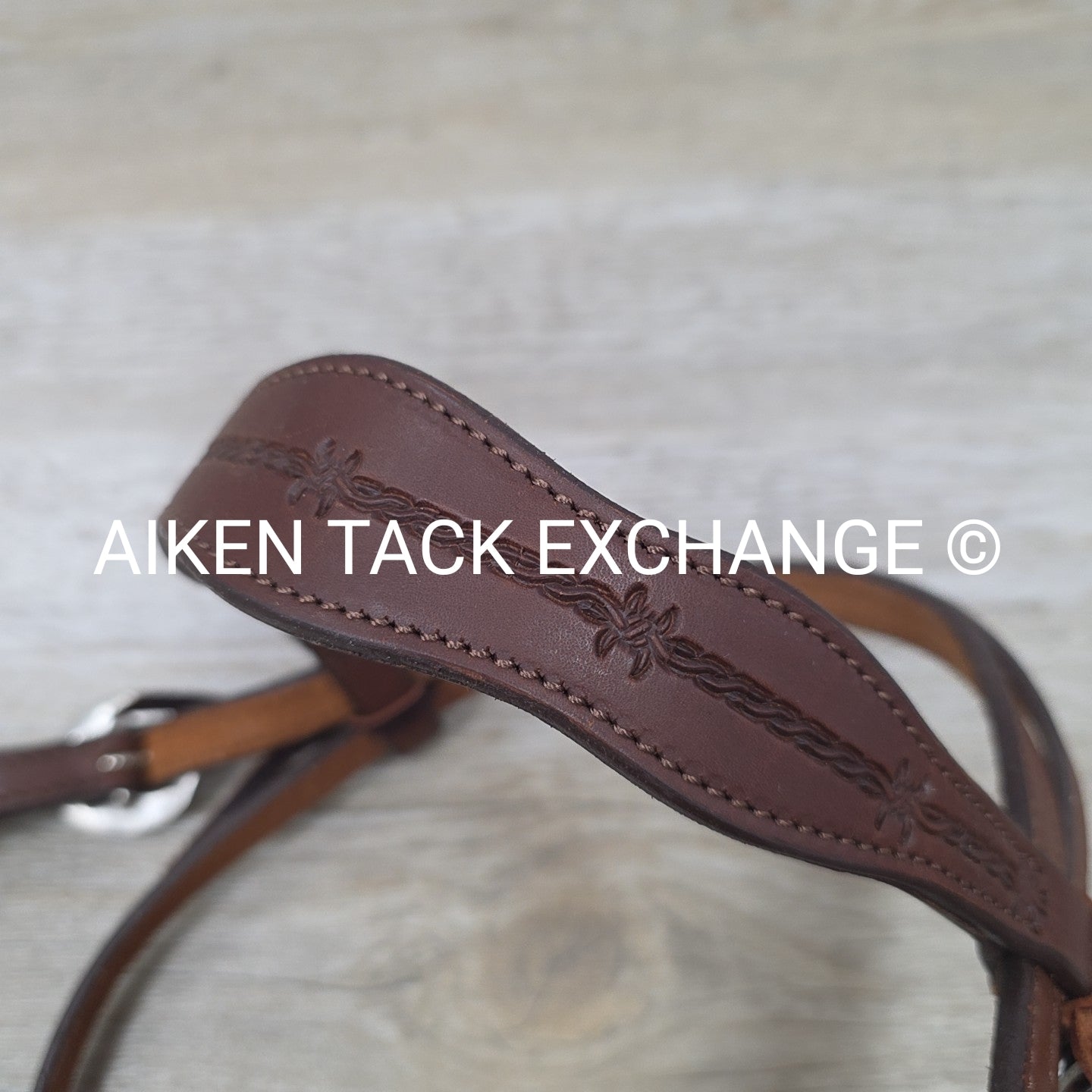 Browband Western Head Stall, Brown, Size Pony