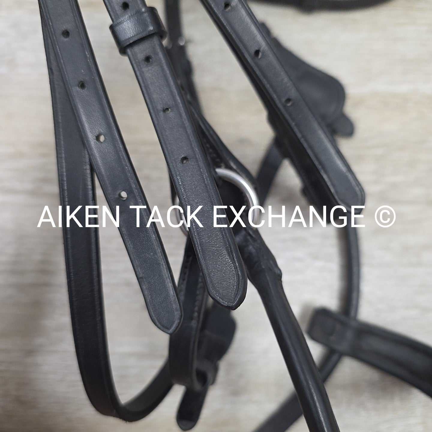 Collegiate ComFiTec Training Bridle, No Browband, No Reins, Black, Size Full