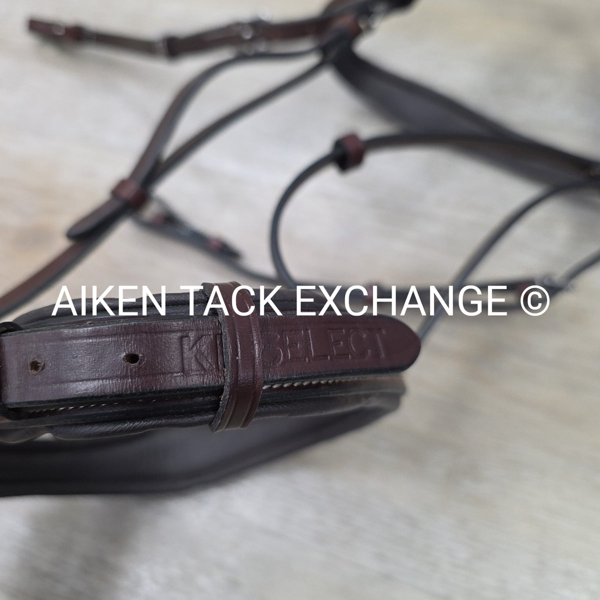 KL Select Hampton Fancy Stitched Bridle with Matching Laced Reins, Brown, Oversi