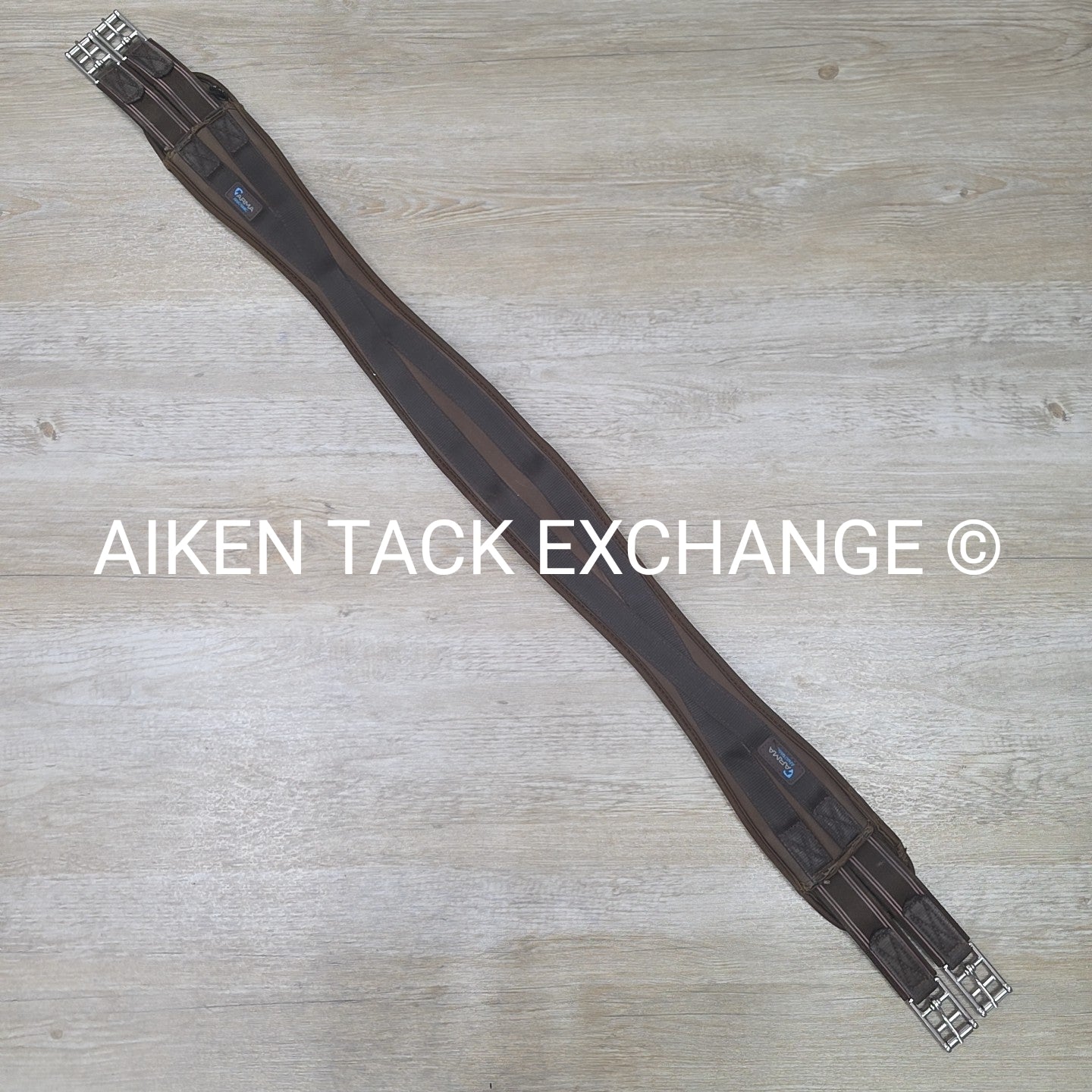 Shires Arma Memory Foam Double End Elastic Girth, Brown, 52"