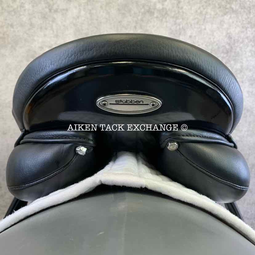 **SOLD** 2018 Stubben Centurion Monoflap Dressage Saddle, 17.5" Seat with Biomex, Short Flap, 27 cm Tree - Narrow, Wool Flocked Panels