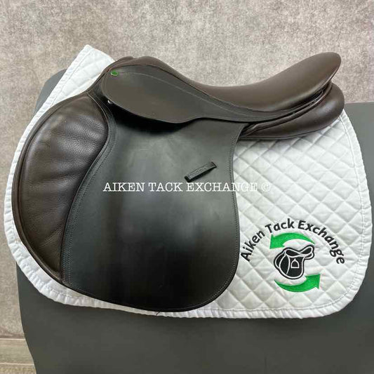 2012 County Conquest Jump Saddle, 18" Seat, Extra Wide Tree, Wool Flocked Panels
