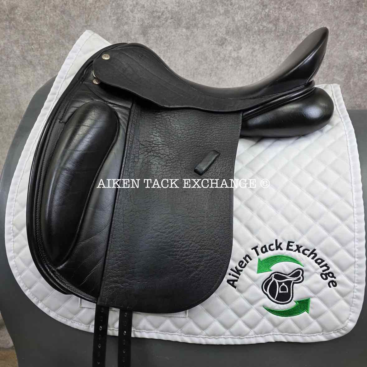 Kay Hastilow Kintbury Dressage Saddle, 18" Seat, Extra Wide Tree, Wool Flocked Panels