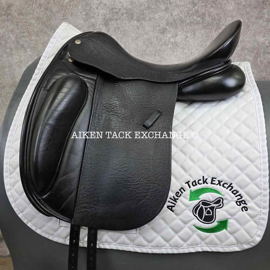 Kay Hastilow Kintbury Dressage Saddle, 18" Seat, Extra Wide Tree, Wool Flocked Panels