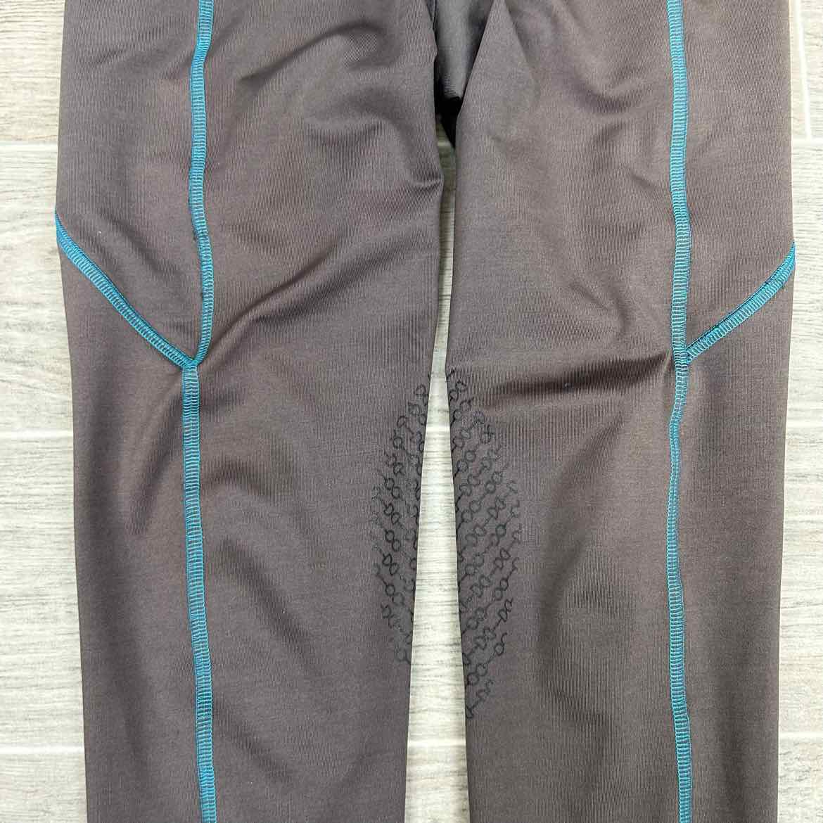 Dover Saddlery Silicone Grip Knee Patch Tights, Size Medium