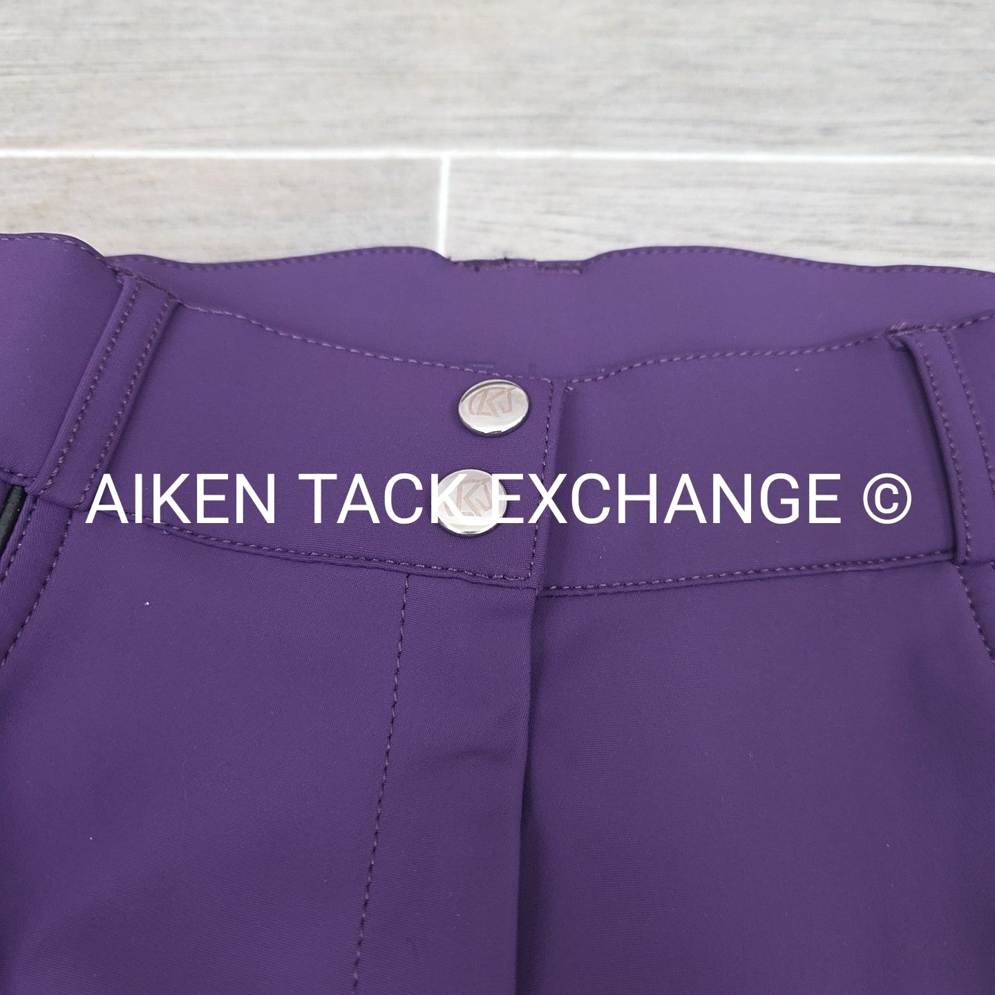 KL Select Gabrielle Knee Patch Breeches, Purple, Women's Size 30R