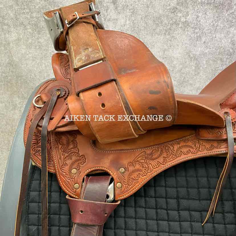 **SOLD** 2009 McCall Saddle Co. 98 Wade Western Saddle, 17" Seat, Wide Tree - Full QH Bars, Comes with Matching Breastplate & Rear Cinch