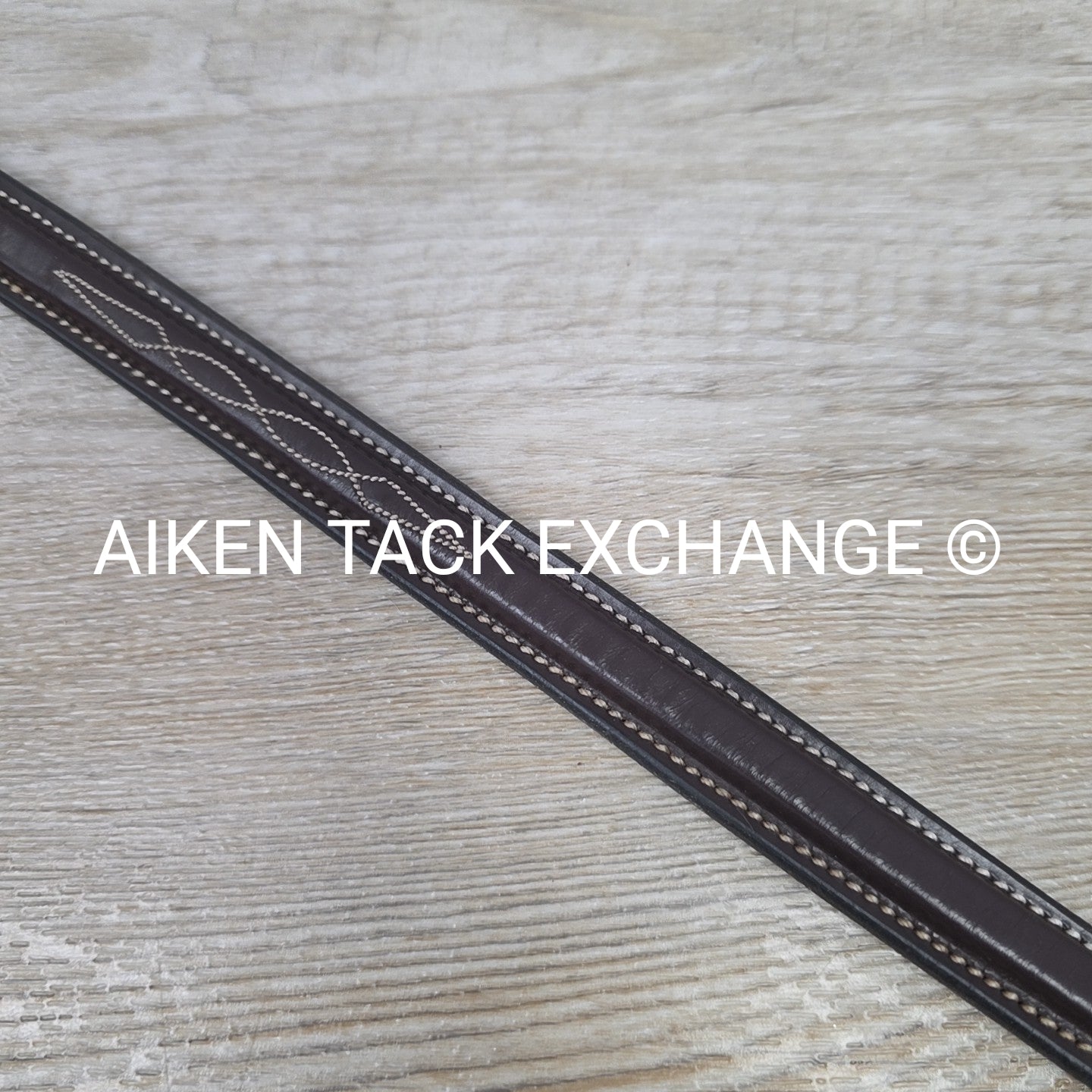 KL Select Black Oak Fancy Stitched Square Raised Laced Reins, Brown, 55"
