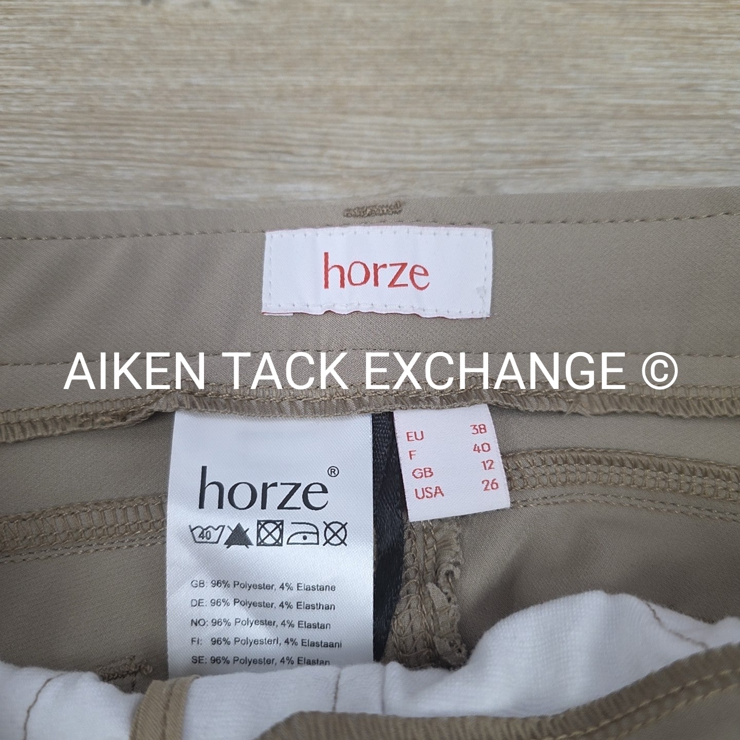 Horze Silicone Grip Knee Patch Breeches, Size 28