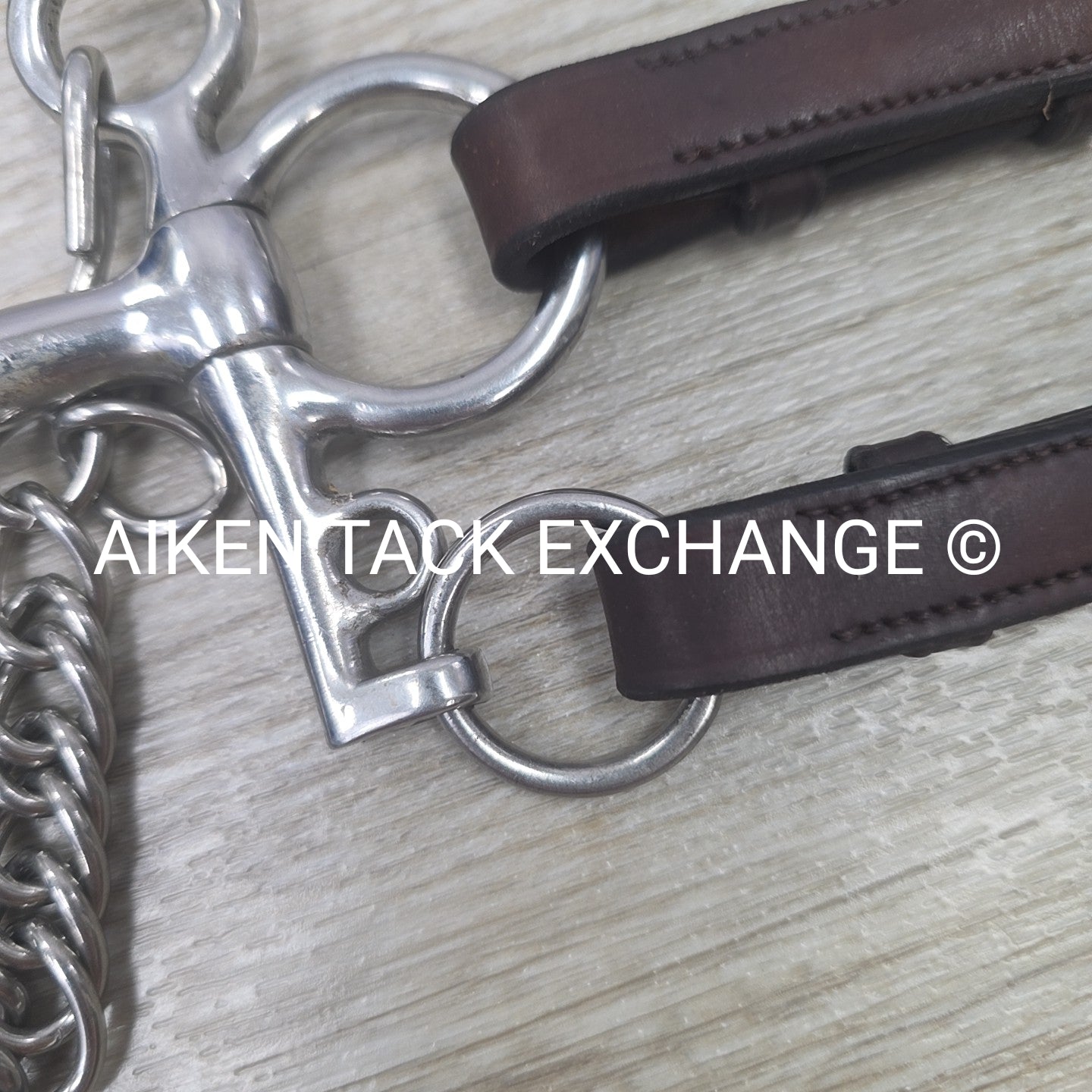 Single Joint Short Shank Pelham Bit with Leather Bit Converters 5"