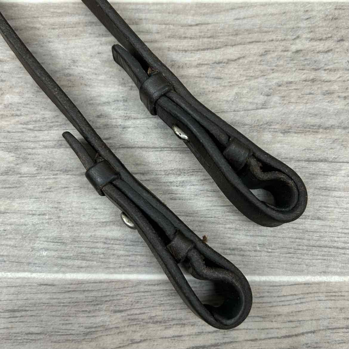 Cheek Pieces, Hook Studs, Brown, Oversize 13"