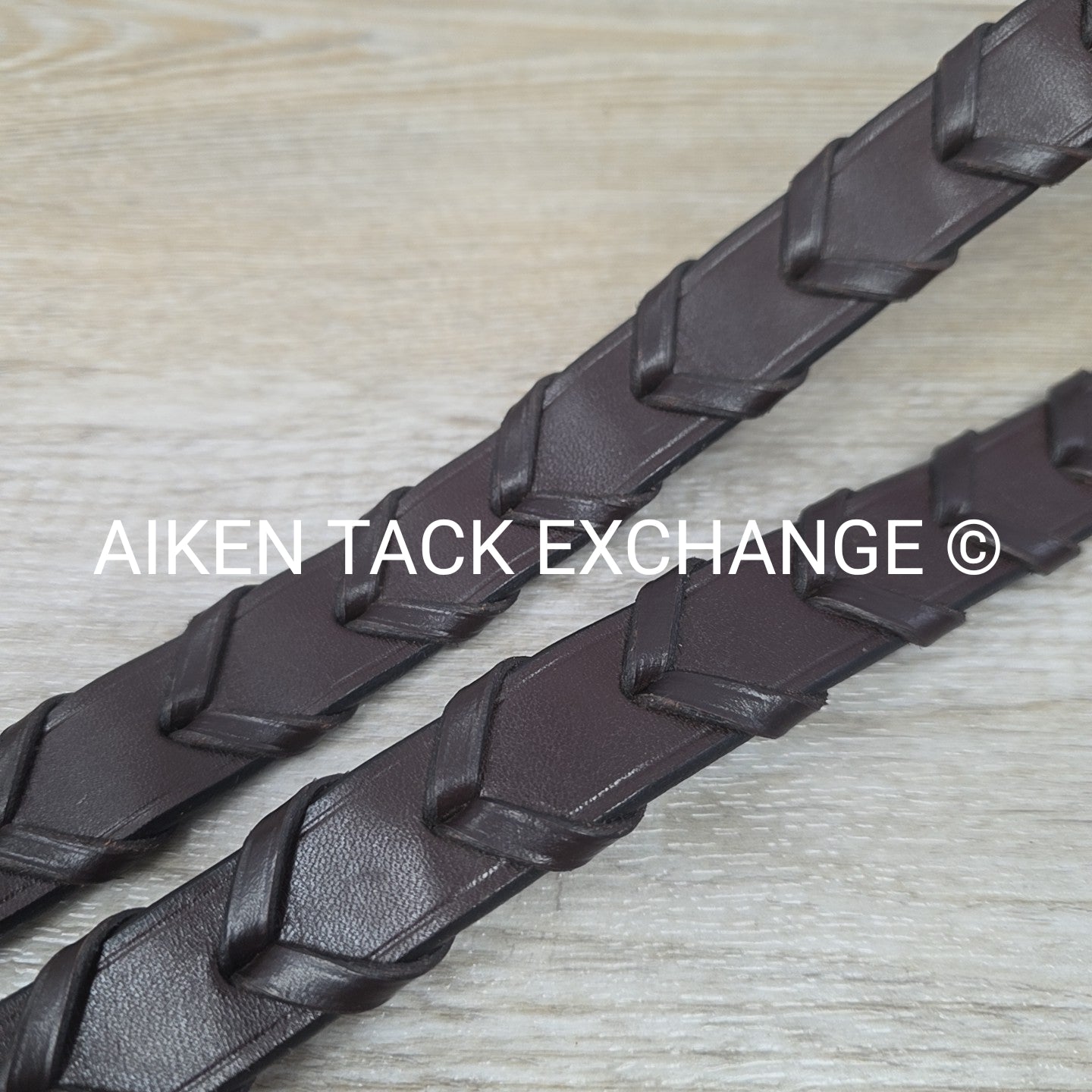 Nunn Finer Elena Laced Reins, Brown, 58"