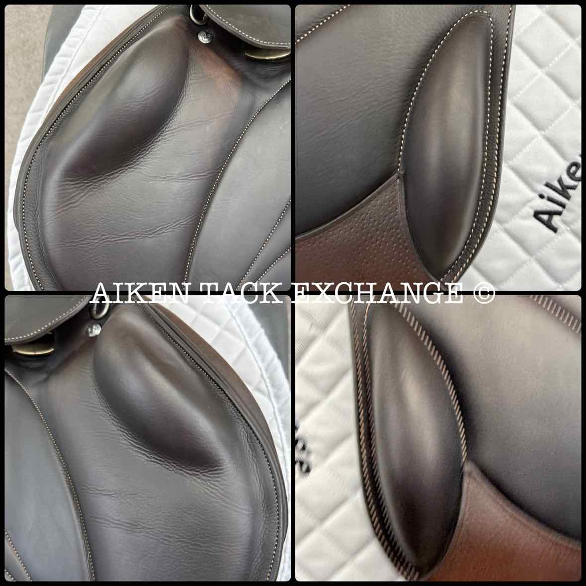 2018 Voltaire Lexington Monoflap Jump Saddle, 18.5" Seat, 2AA Flap, MW/W Tree, FIN Panels, Full Buffalo Leather