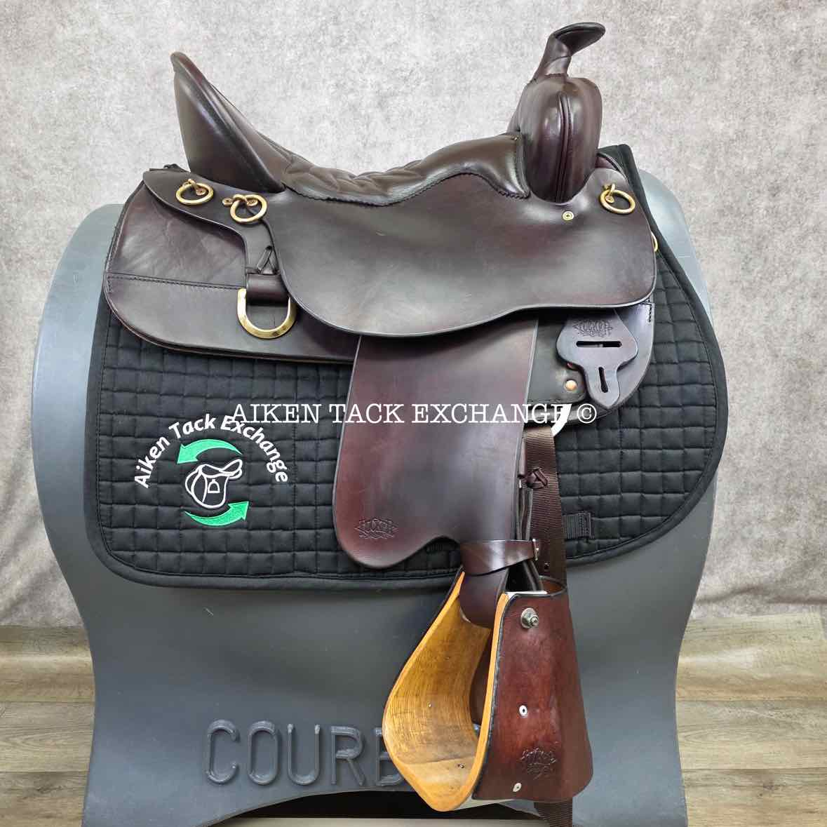 2008 Tucker 260 High Plains Western Saddle, 16.5" Seat, Medium Tree - Semi QH Bars