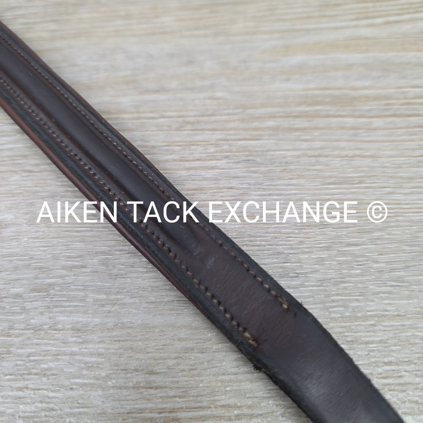 Padded Plain Raised Browband, Brown, 15"