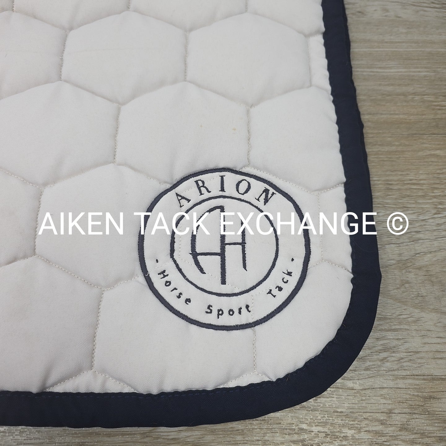 Arion Dressage Saddle Pad, White (has stains)