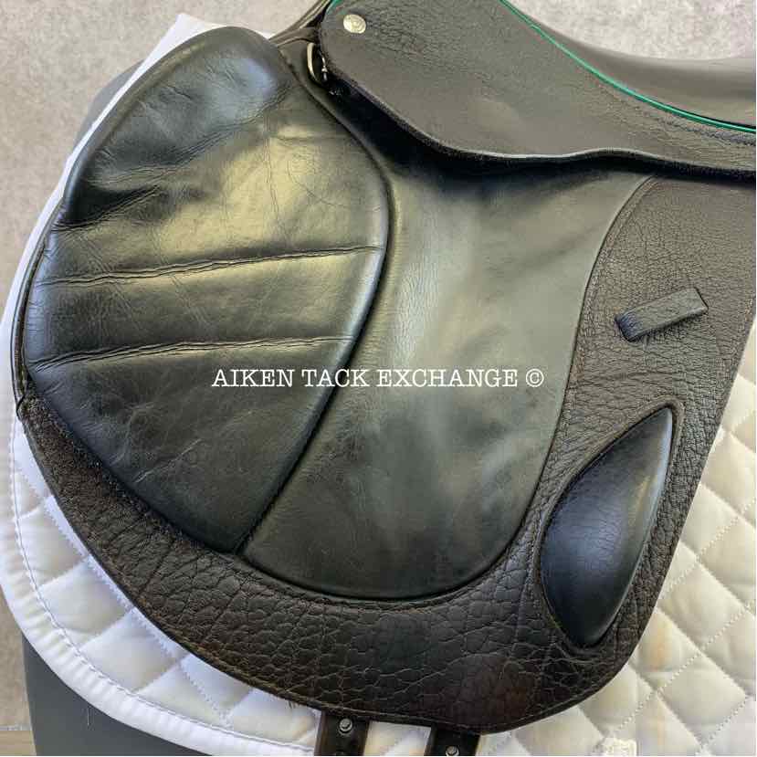 2019 Custom Saddlery Monte Carlo Monoflap Jump Saddle, 17" Seat, Adjustable Tree, Wool Flocked Panels