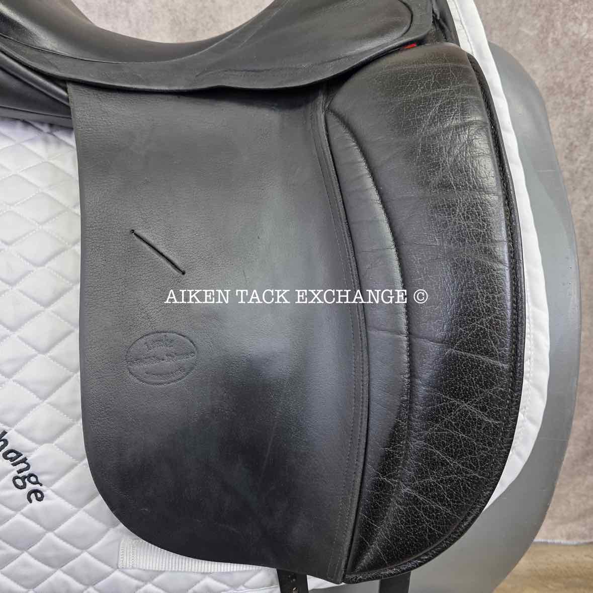 SDL Lemke Buffalo Deluxe Dressage Saddle, 17.5" Seat, MW Tree, Wool Flocked Panels