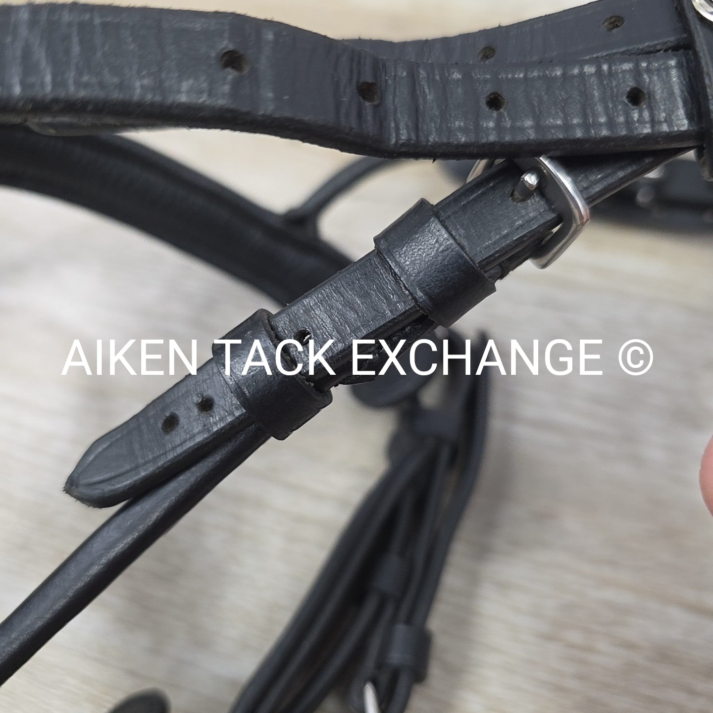 HDR Diamonte Dressage Bridle, Missing Throat Latch & Cheek Pieces, No Reins, Siz
