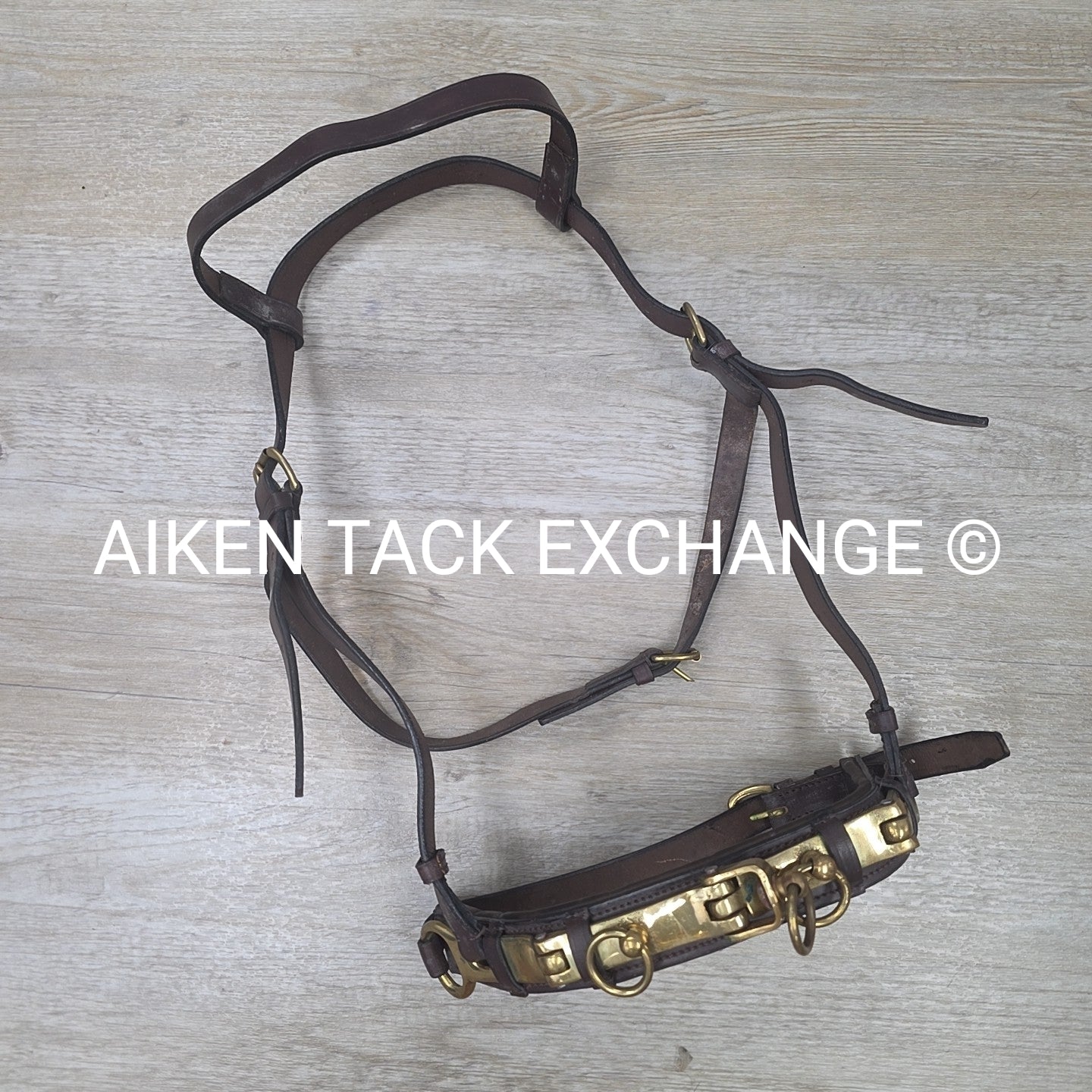 Leather Lunging Cavesson, Brown, Size Full