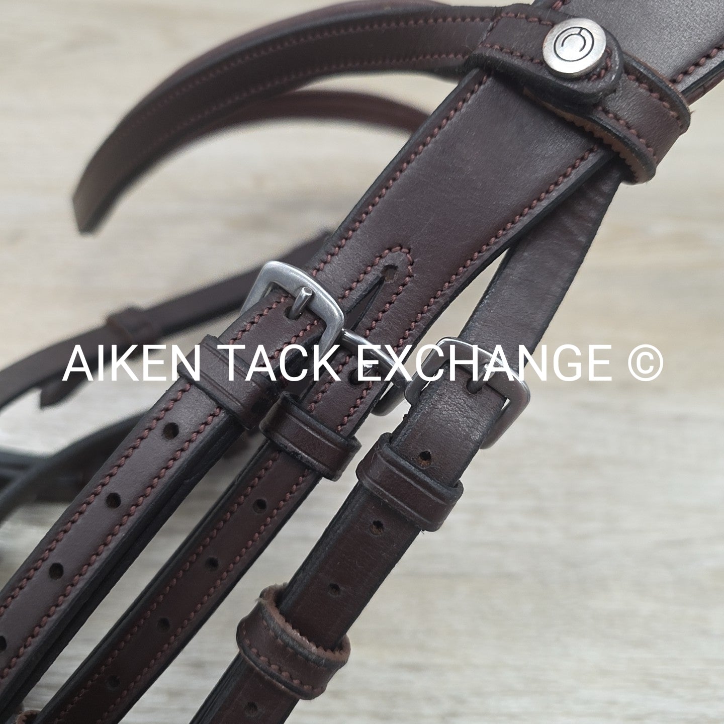 Montar Fair Bridle with Removable Flash, No Reins, Brown, Size Full