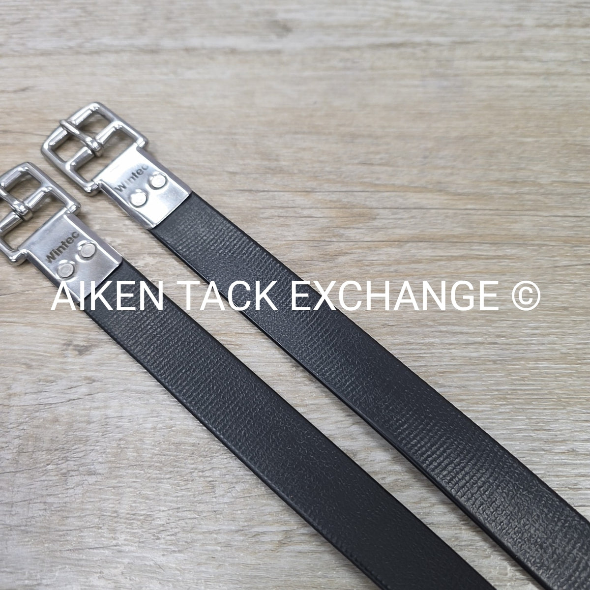 Wintec Slimline Stirrup Leathers, Black, 48"