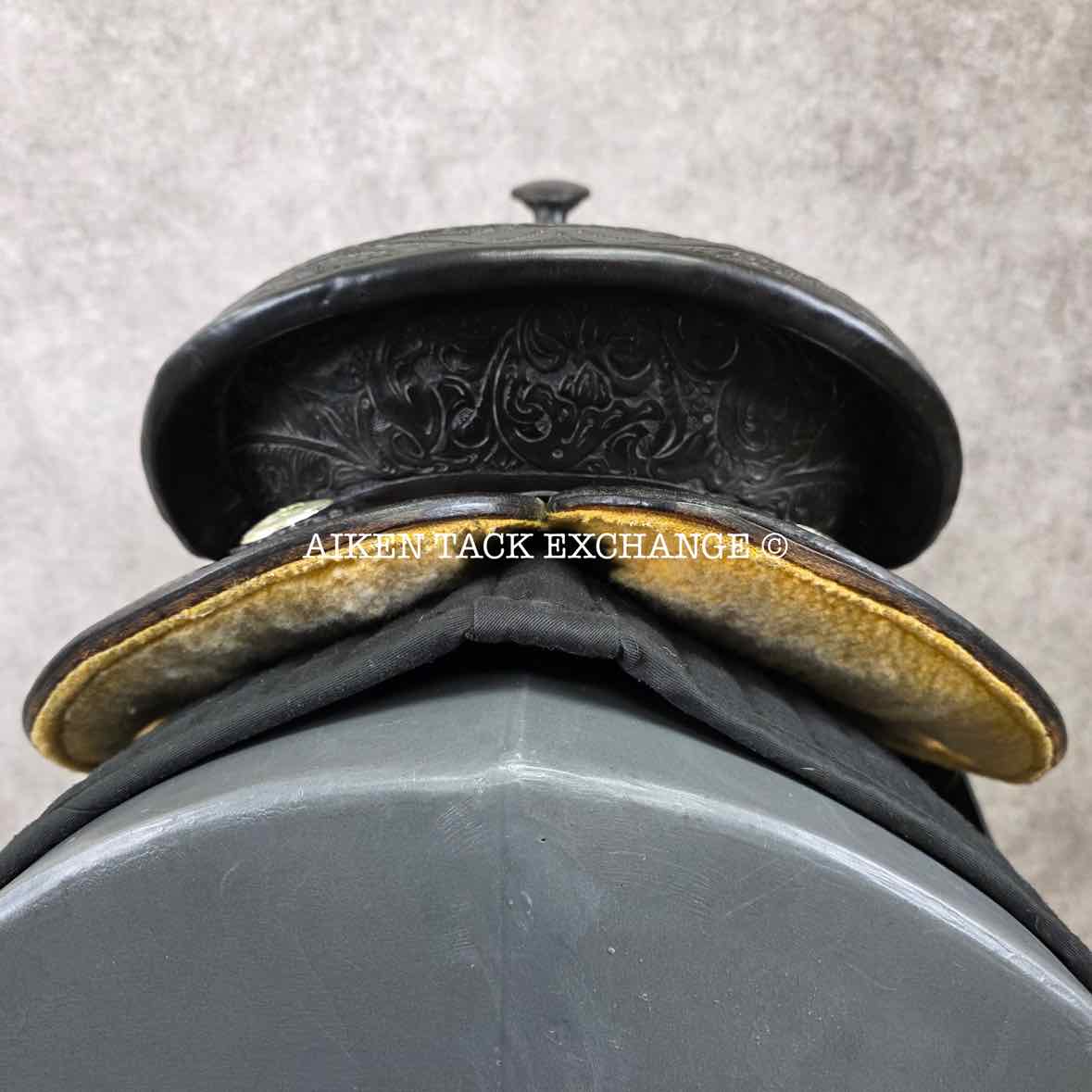 **SOLD** Big Horn 908 Extra Wide Trail Western Saddle, 16" Seat, Steele Equi-Fit Haflinger Tree