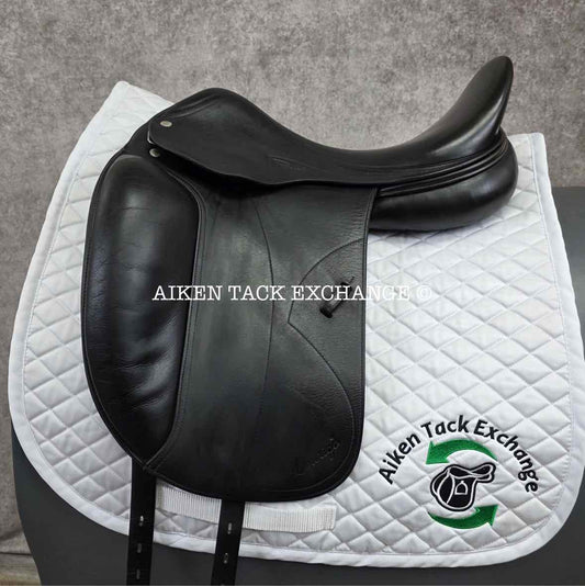 **SOLD** 2009 Amerigo Pinerolo Classic Dressage Saddle, 17.5" Seat, Medium Wide Tree, Wool Flocked Panels