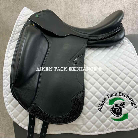 **SOLD** 2016 Prestige Passion K Monoflap Dressage Saddle, 18'" Seat, 34 Tree - Medium Wide, Wool Flocked Panels