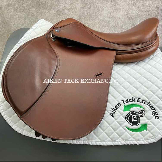 2013 Barnsby Aurora Close Contact Jump Saddle, 18" Seat, Medium Wide Tree, Foam Panels
