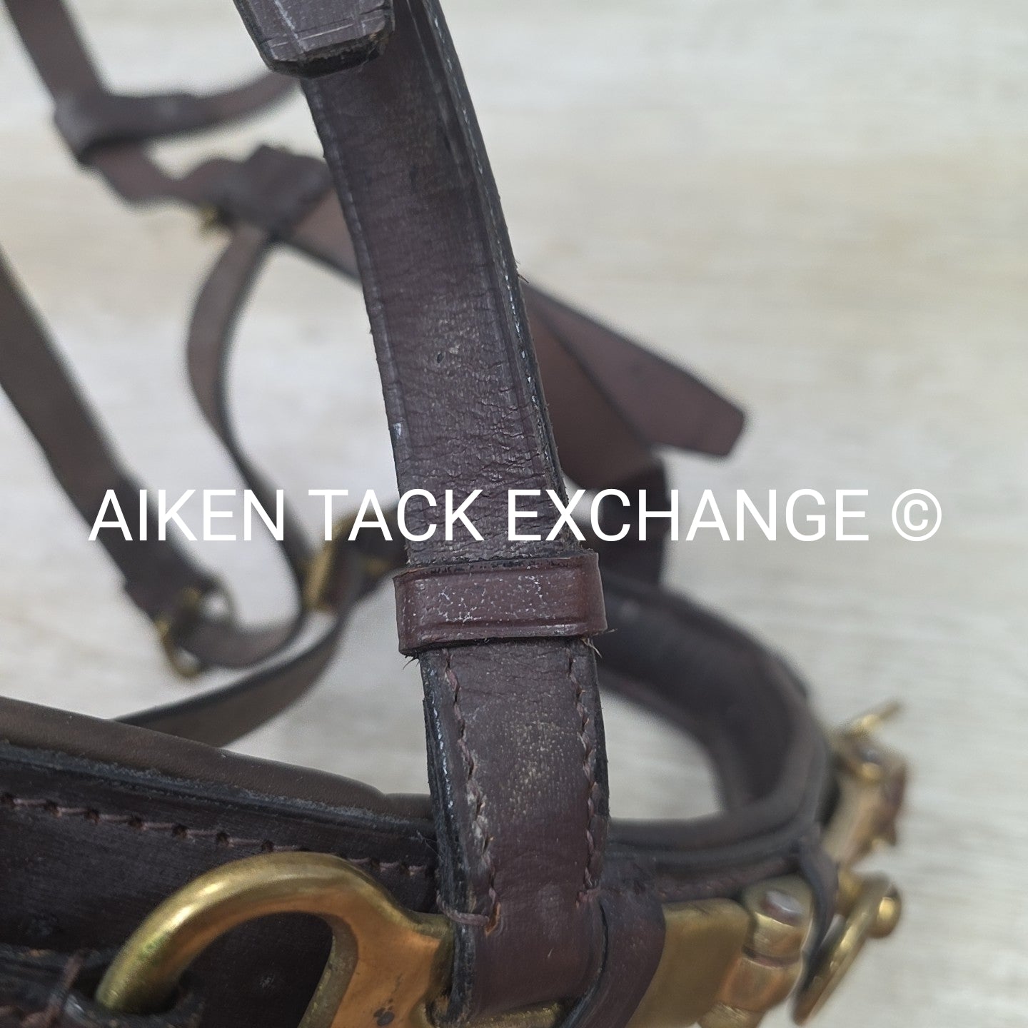Leather Lunging Cavesson, Brown, Size Full
