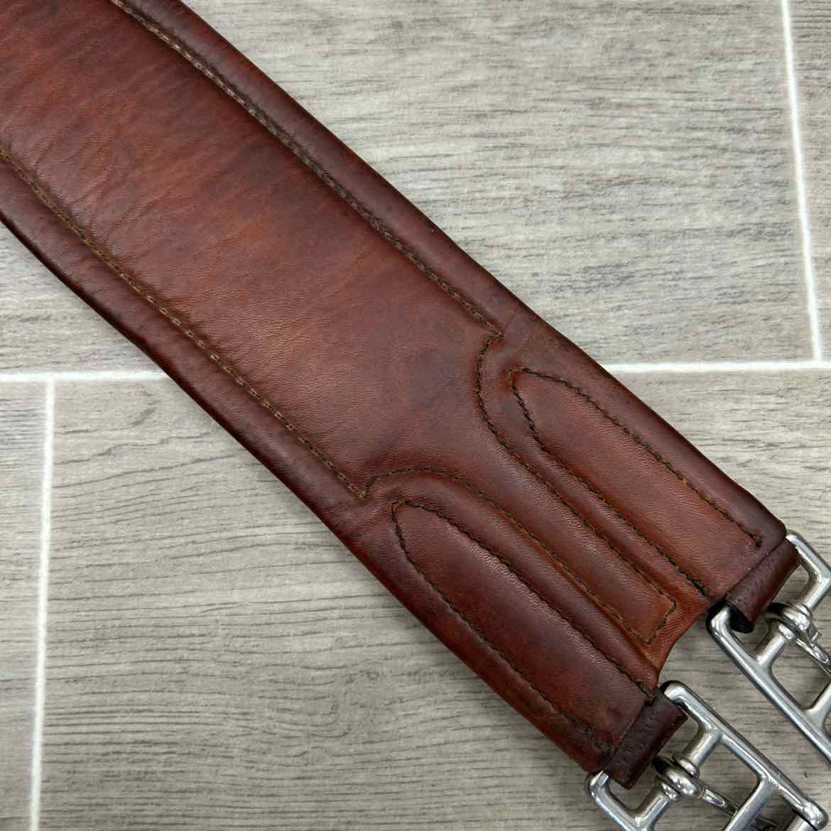 HDR Leather Girth with Single End Elastic 50"