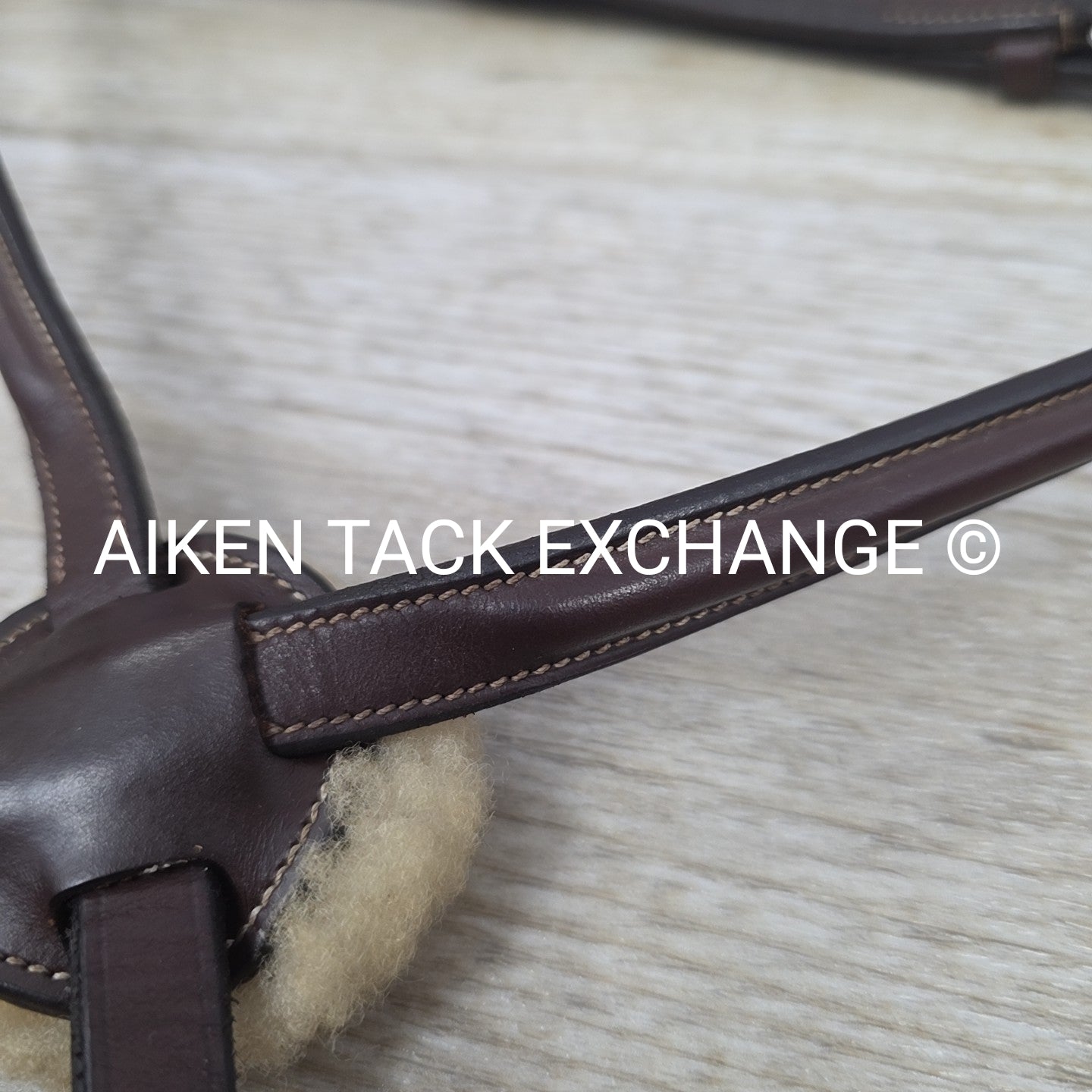 Plain Raised Figure 8 Noseband, Brown, Size Full