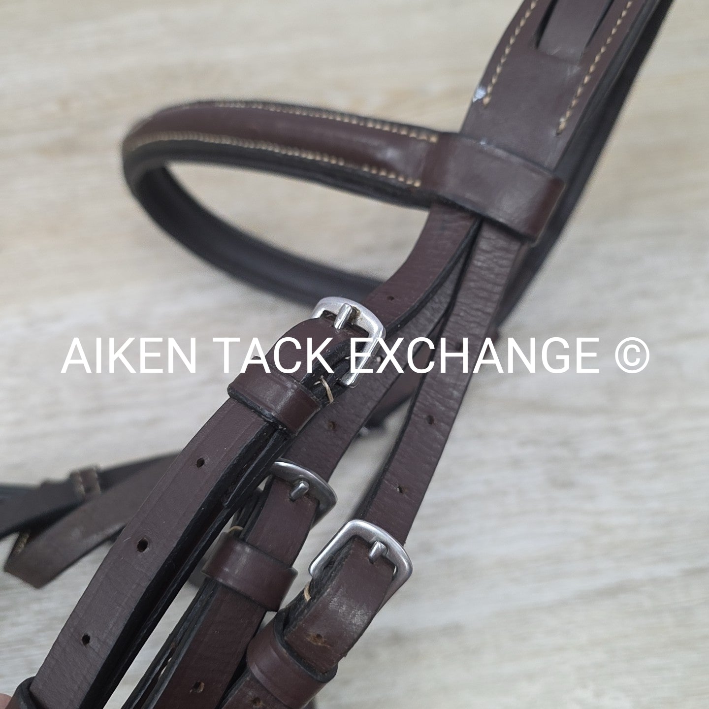 KL Select Black Oak Fancy Stitched Bridle with Matching Laced Reins, Brown, Cob