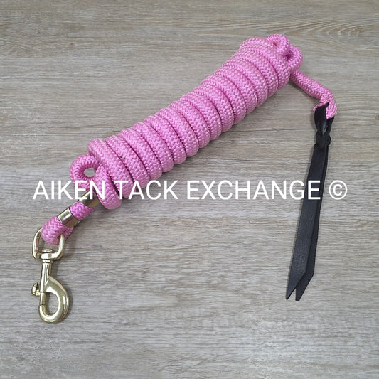Equitem Braided Nylon Lead Rope with Leather Popper