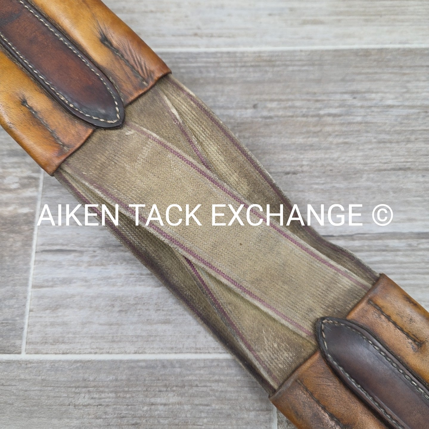 Mortack Girth with Double Elastic, Brown, 46"