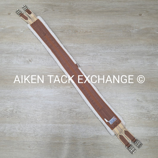 Dura-Tech Fleece Girth with Double End Elastic, Brown, 52"