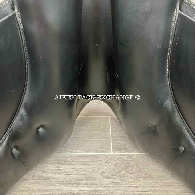 1994 Kieffer Wein DL Dressage Saddle, 17" Seat, Medium Wide Tree, Wool Flocked Panels
