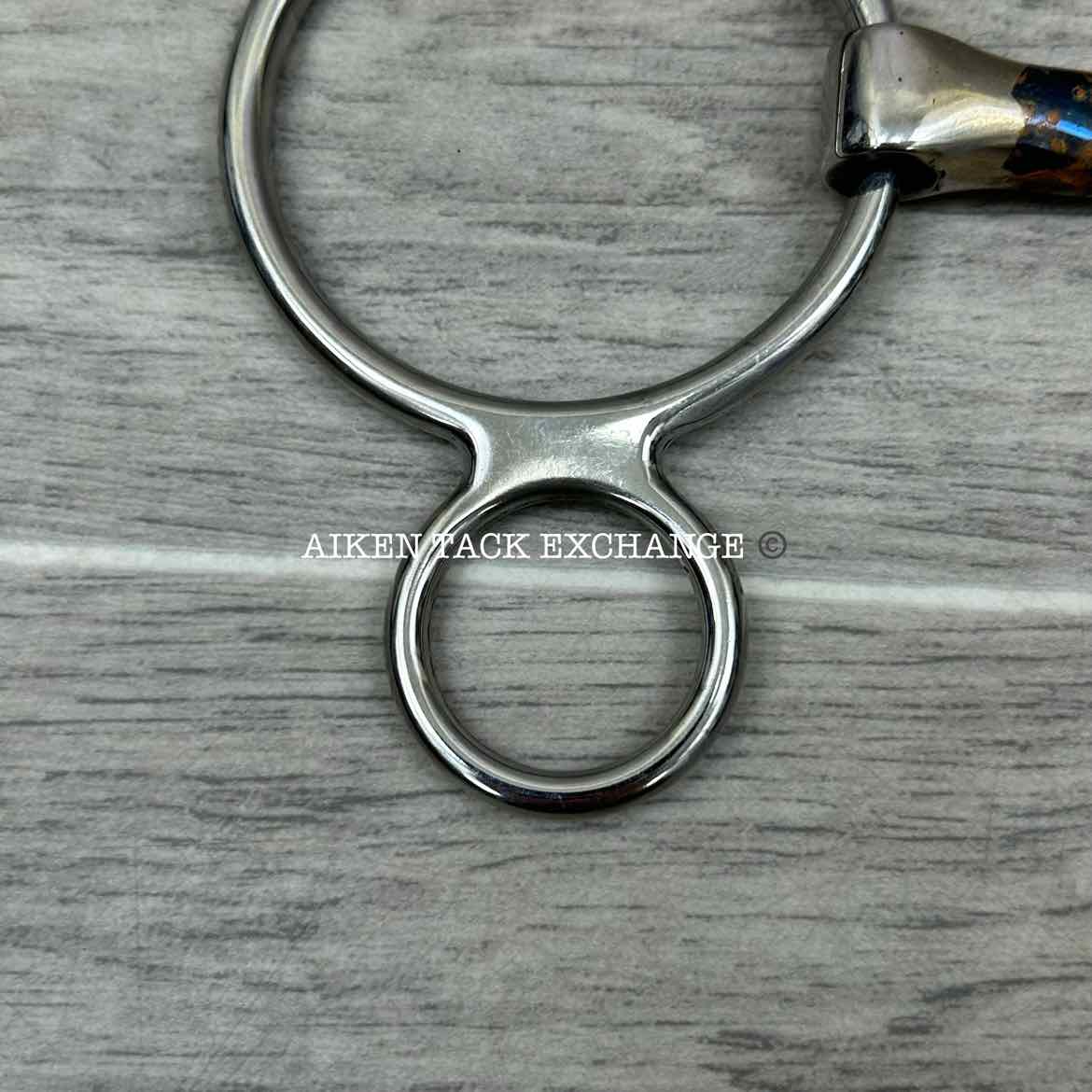 Shires Blue Sweet Iron 2 Ring Elevator Bit with Copper Rollers 5"