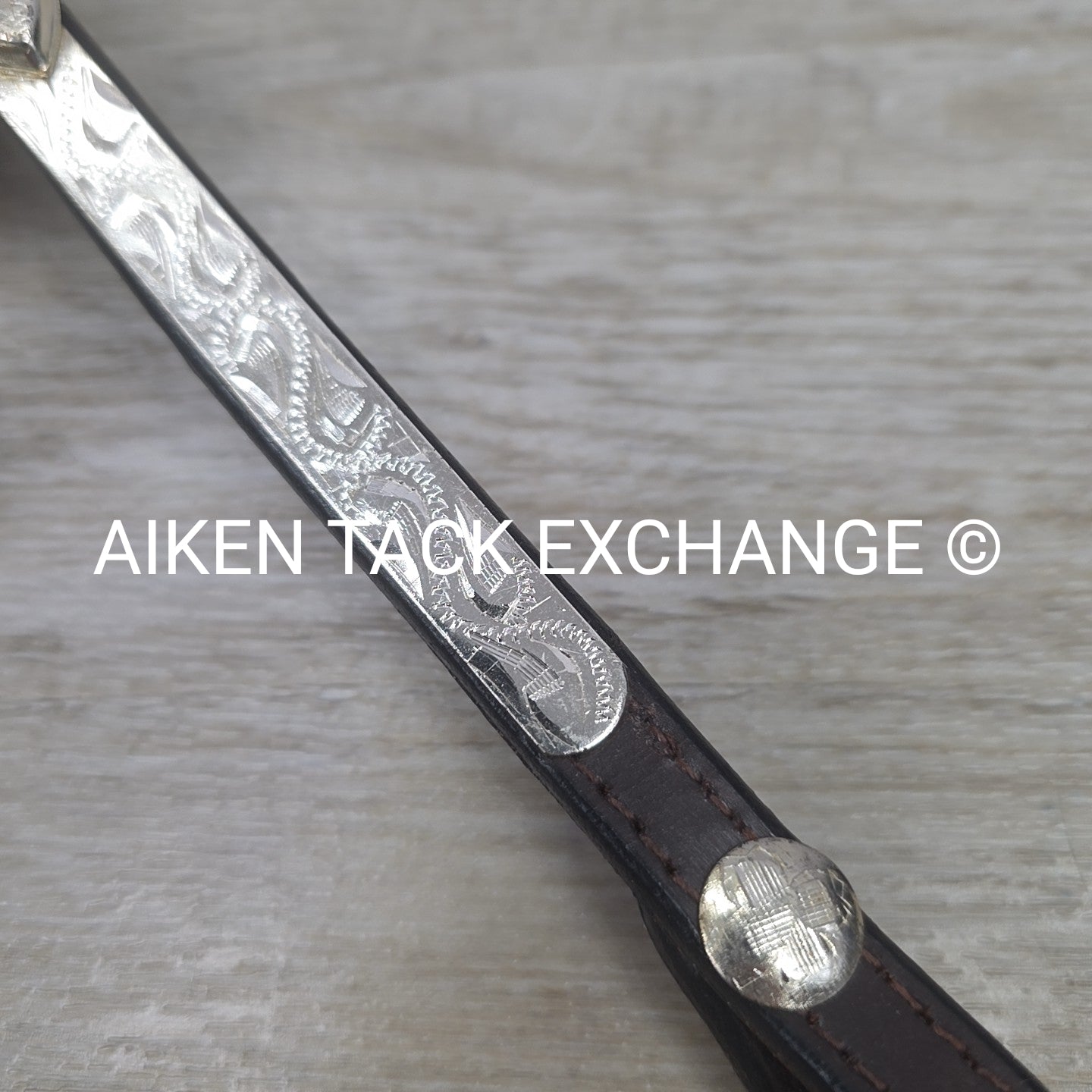 Tough1 Royal King Double Ear Show Headstall with Buckle End Split Reins, Horse