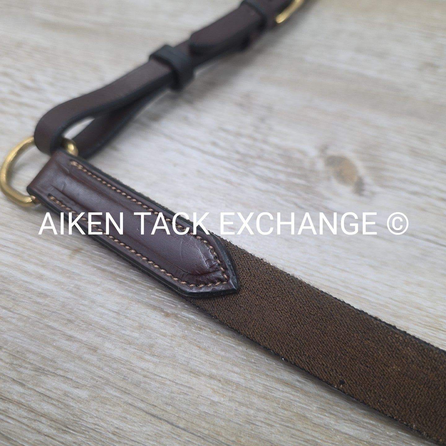 Dy'on D Collection Breastplate with Running Martingale Attachment, Brown, Size C