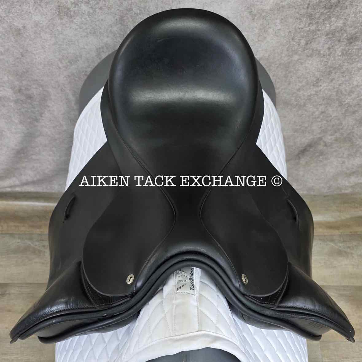 2007 Black Country Eloquence Dressage Saddle, 17.5" Seat, Medium Wide Tree, Wool Flocked Panels