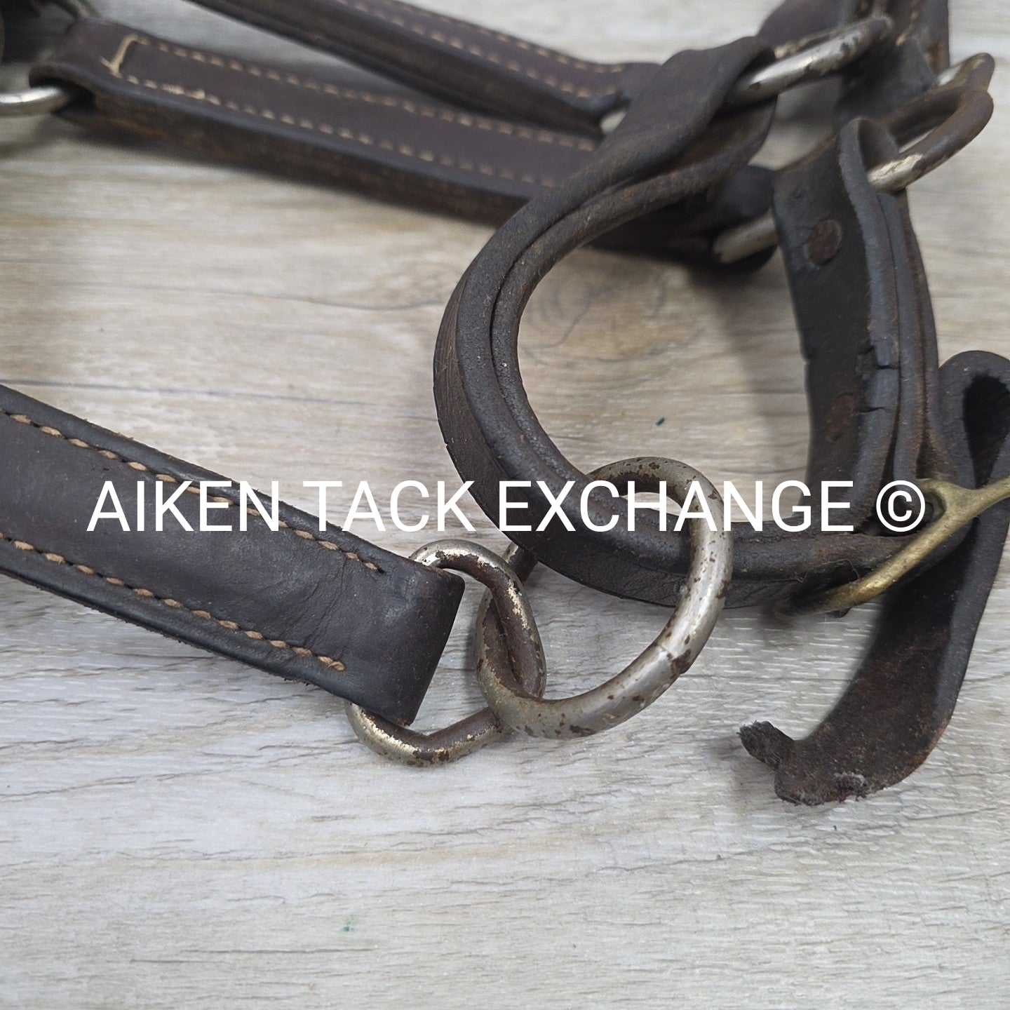 BARGAIN BUNDLE: 2 Leather Halters, Brown, Size Full