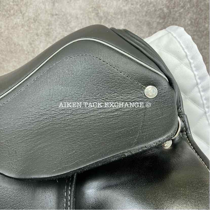 2017 Custom Saddlery Advantage Monoflap Dressage Saddle, 17.5" Seat, Adjustable Tree, Wool Flocked Panels