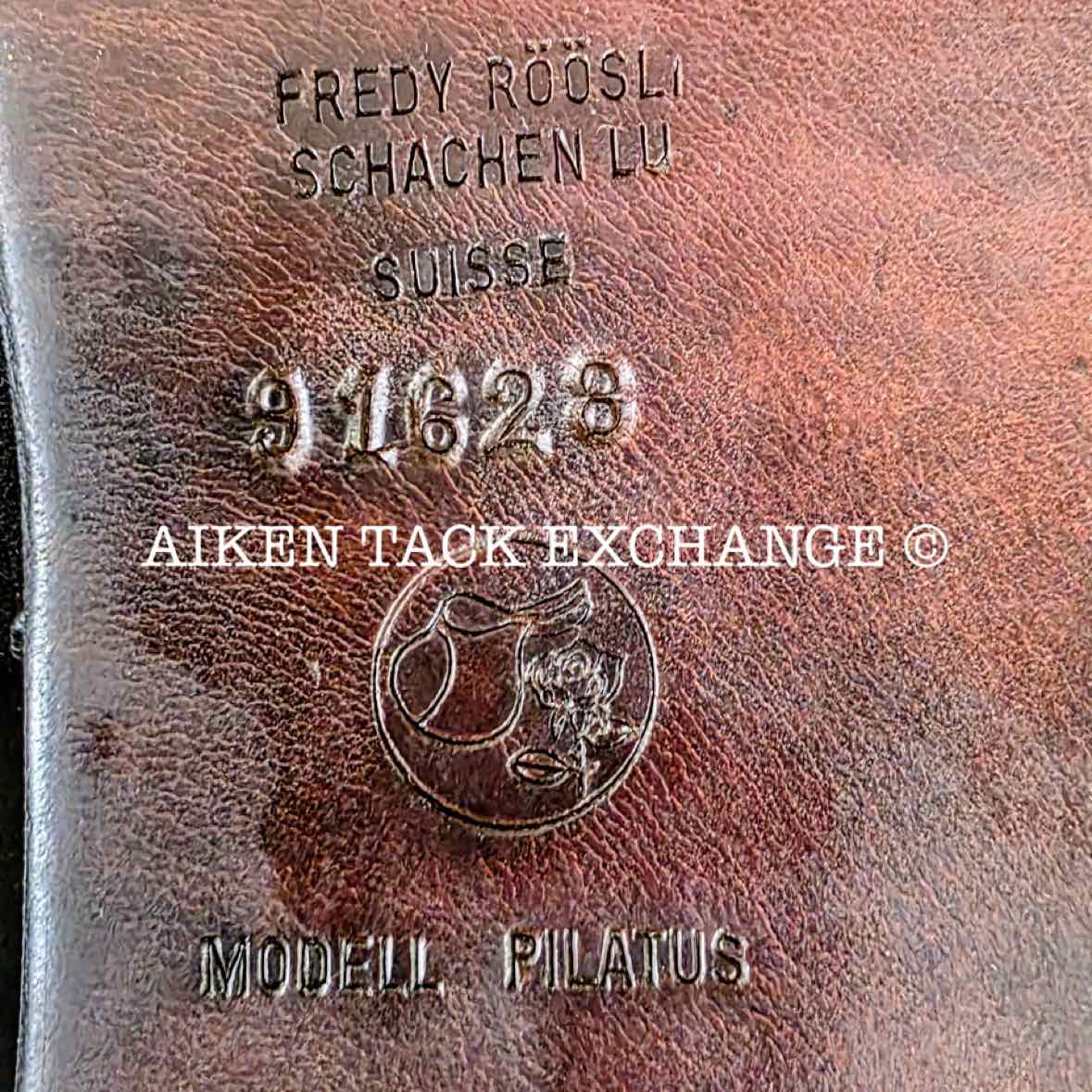 Roosli Pilatus Dressage Saddle, 17" Seat, Medium Tree, Wool Flocked Panels